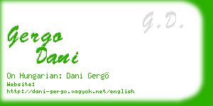 gergo dani business card